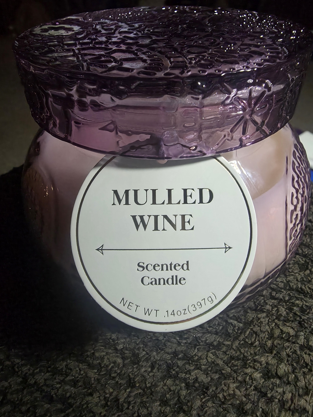 Mulled Wine Scented Candle - Purple Jar